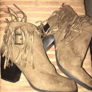 Fringe booties